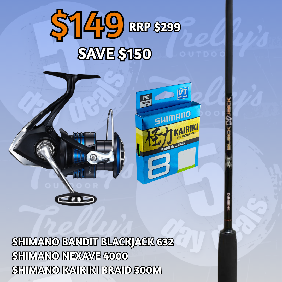 Shimano Bandit Blackjack / Shimano Nexave 4000 With Bonus Line – Trellys