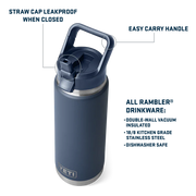 Yeti Rambler 26oz Straw Bottle