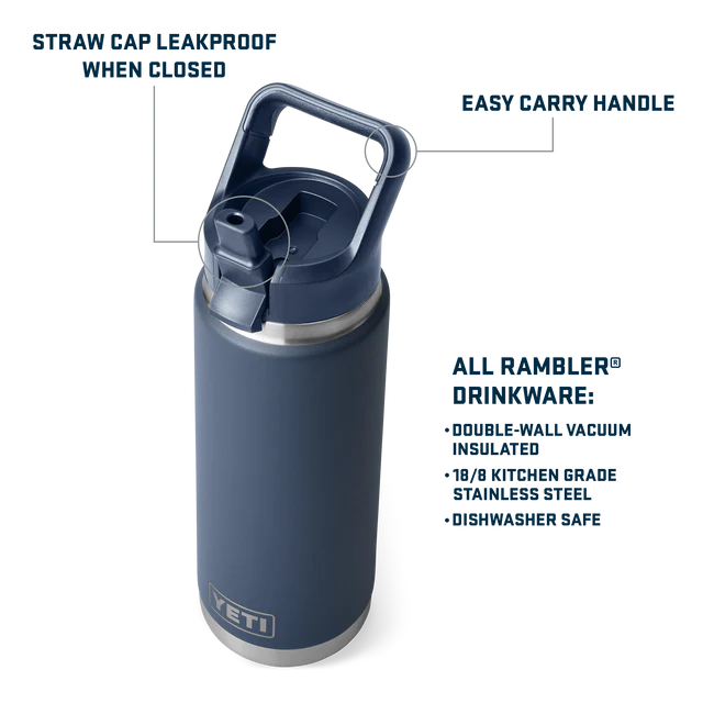 Yeti Rambler 26oz Straw Bottle
