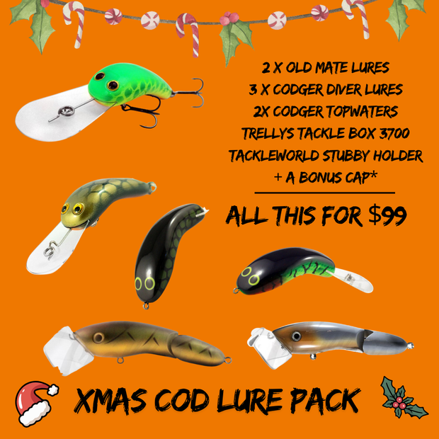 Xmas Cod Lure Pack With Bonus Cap