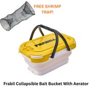 Frabill Collapsible Bucket With FREE Round Shrimp Trap