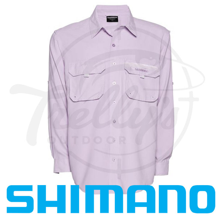Shimano Ladies 8 Lilac Vented Fishing Shirt