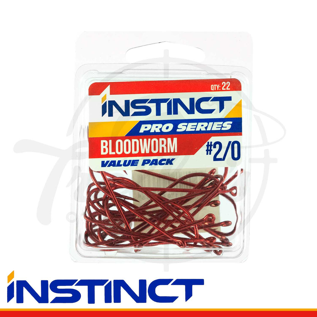 blood red fishing hooks Instinct Pro Bloodworm Red Fishing Hook – Trellys