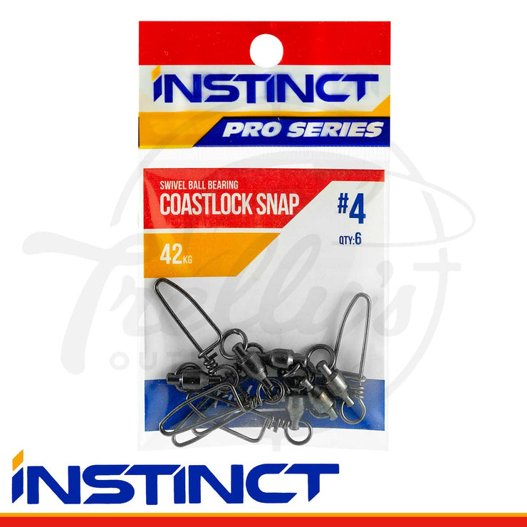 Instinct Pro Ball Bearing Coastlock Snap Fishing Swivel