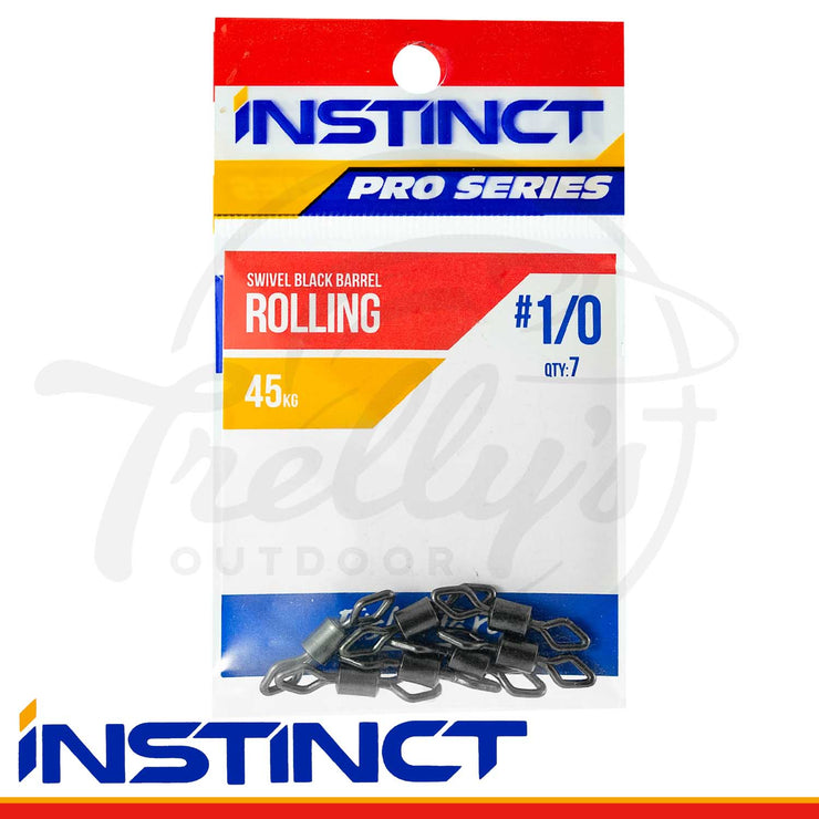Instinct Pro Black Barrel Rolling Fishing Swivel