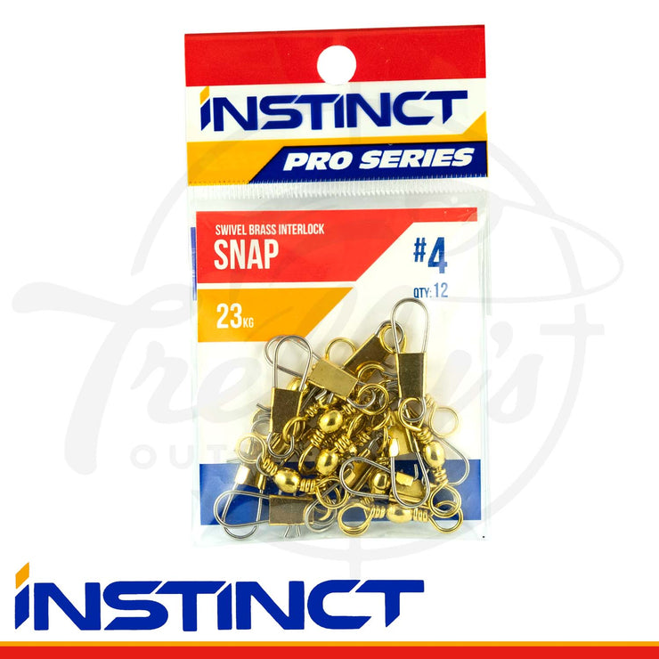 Instinct Pro Brass Interlock Snap Fishing Swivel
